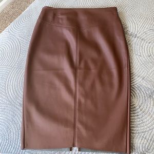 Faux leather pencil skirt